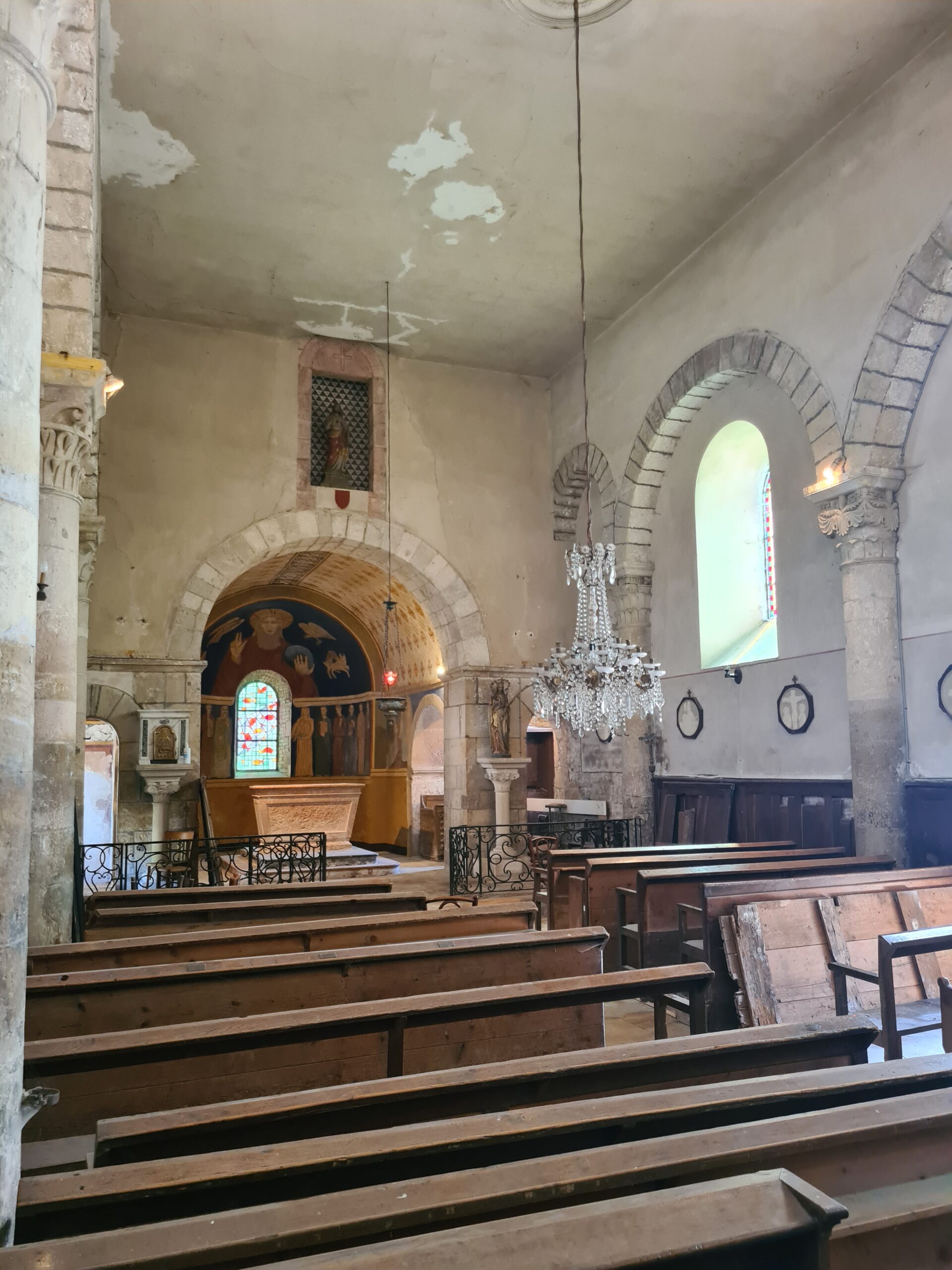 ATELIER ISSHIN-Eglise saint romain les iles saone-et-loire chantier état des lieux